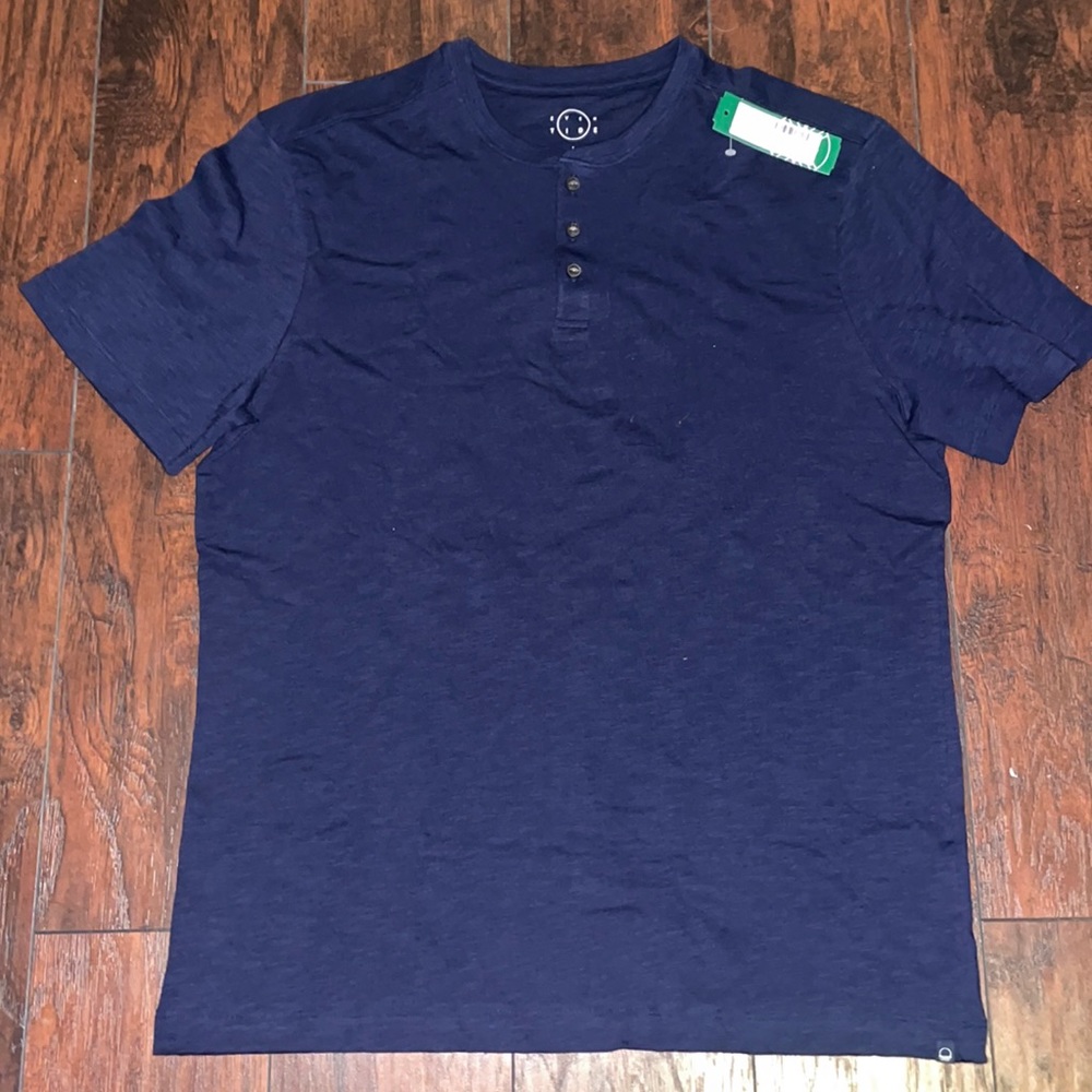 Men’s Blue Button T Shirt